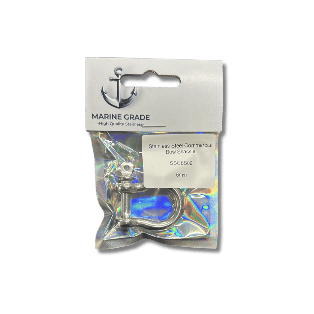 Commercial Bow Shackle - Stainless Steel - 6mm