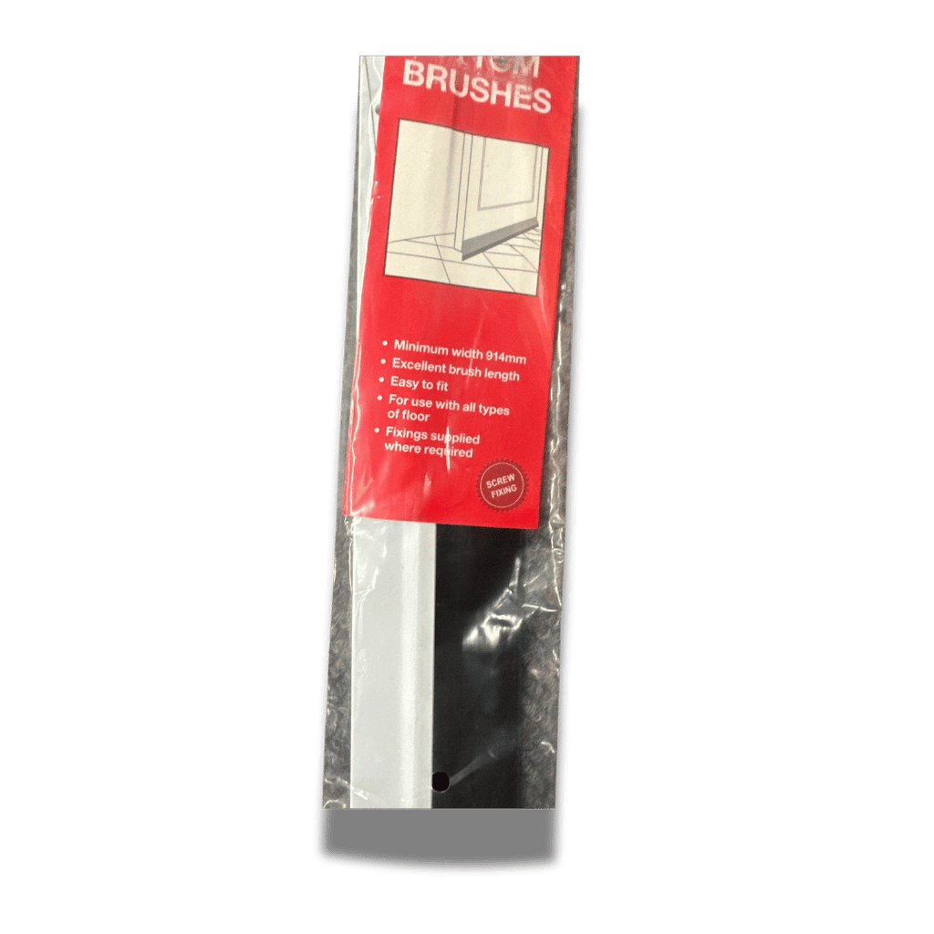Stormseal - Door Bottom Brushes - White Plastic