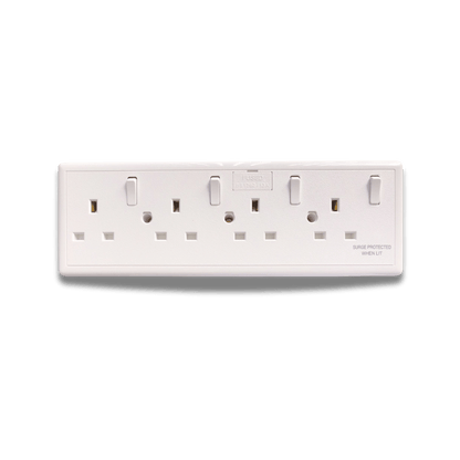 Lyvia 4 Gang Switched Converter Socket (white)