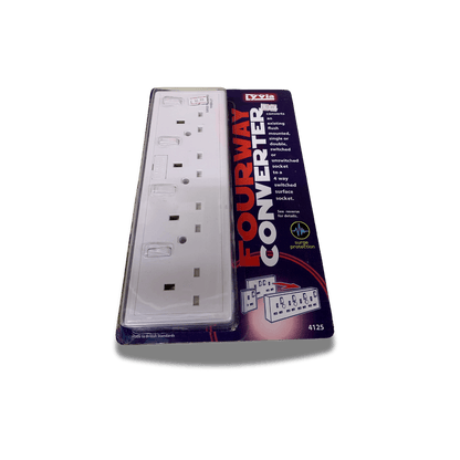 Lyvia 4 Gang Switched Converter Socket (white)