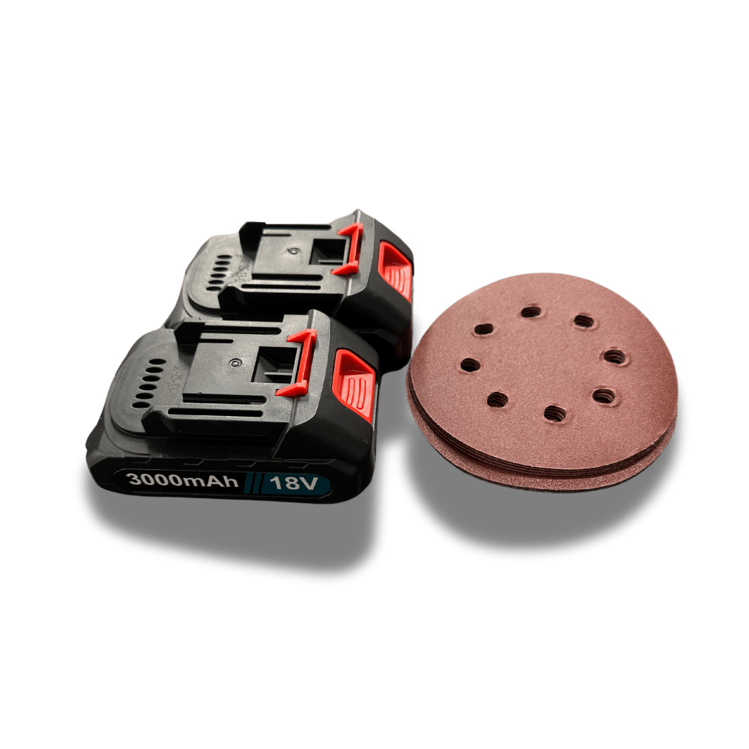 Cordless Orbital Sander: 2×3.0Ah Batteries,