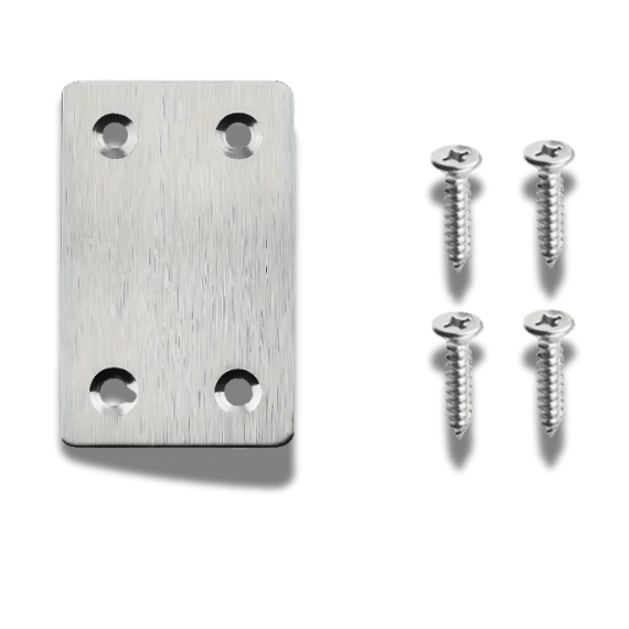 Flat Brackets Stainless Steel with Screws - 4 cm x 6cm - 2 Pc