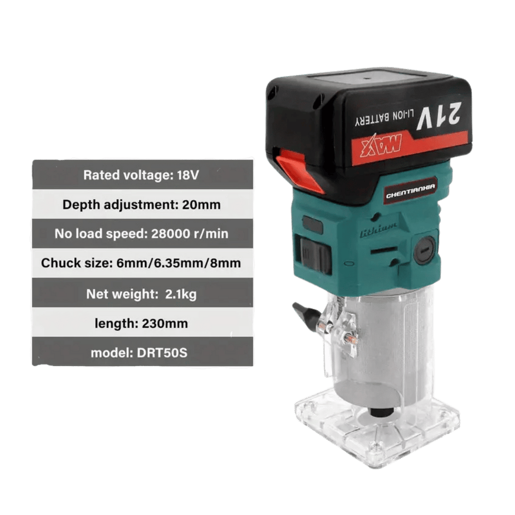 Cordless Wood Trimmer  – Hand Palm Router - 2 Batteries