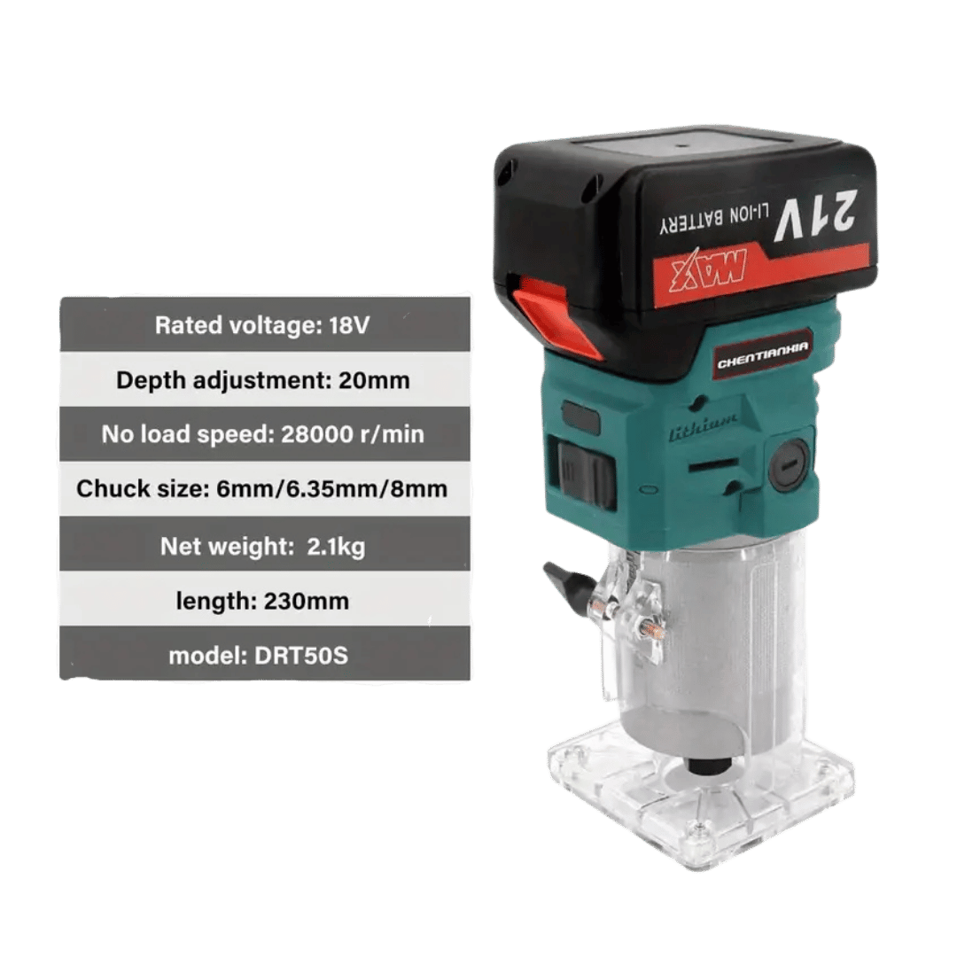 Cordless Wood Trimmer  – Hand Palm Router - 2 Batteries