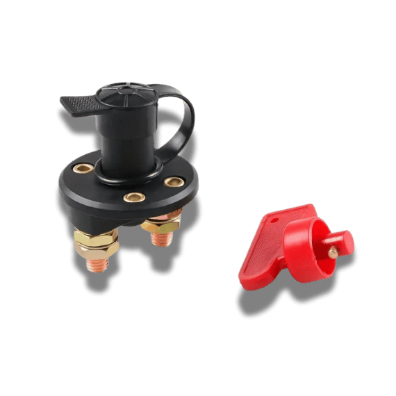 Battery Disconnect Isolator Switch - Brass Contact, 12v / 24v