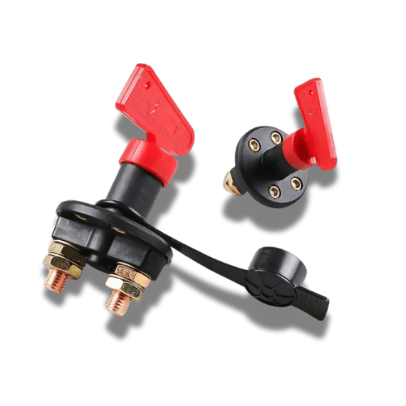 Battery Disconnect Isolator Switch - Brass Contact, 12v / 24v