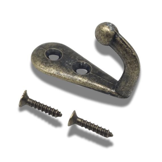 Rustic Bronze Single Prong Wall Hooks - Zinc Alloy -