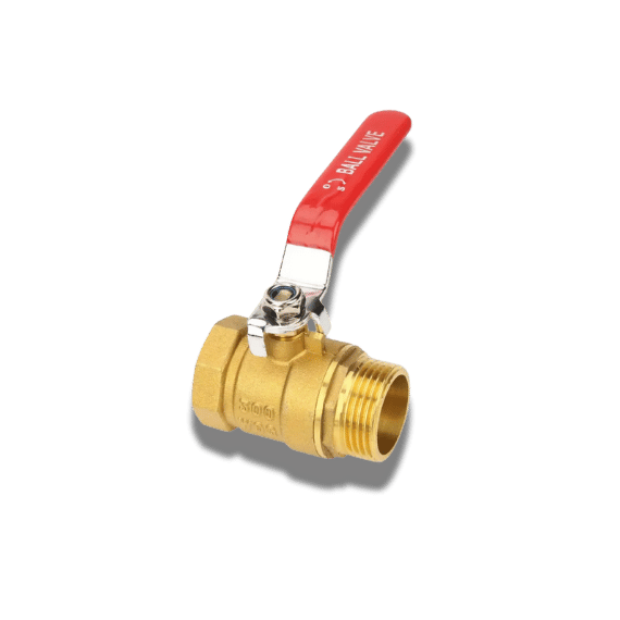 Brass Pipe Ball Valve - Level Handle, 2.54cm BSP DN25