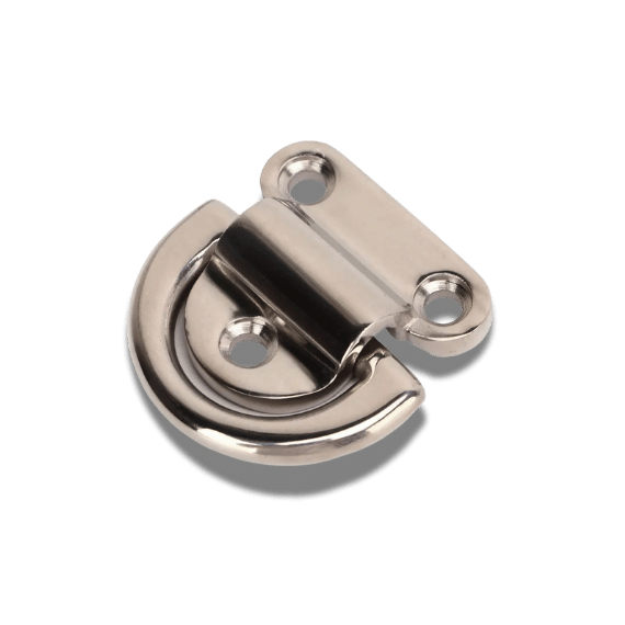 Stainless Steel Folding Pad Eye - Rustproof D Ring - 2 inch