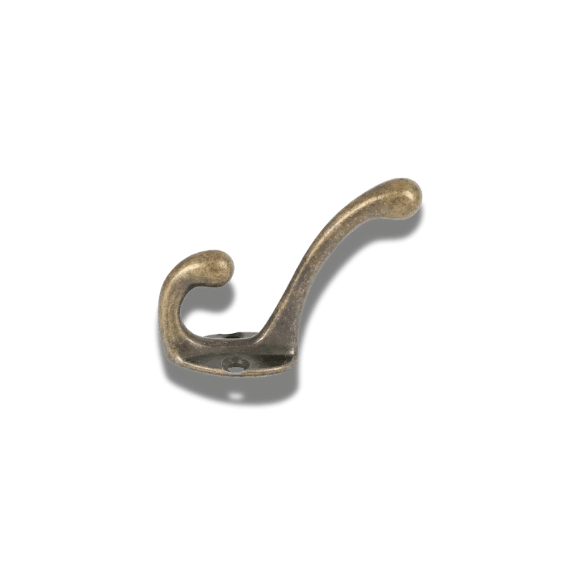 Coat Hooks Wall Mount  - Metal with Screws 2 Pack, 2 inchs