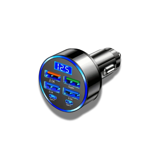 Universal Car Charger - 4 USB + 2 Type C