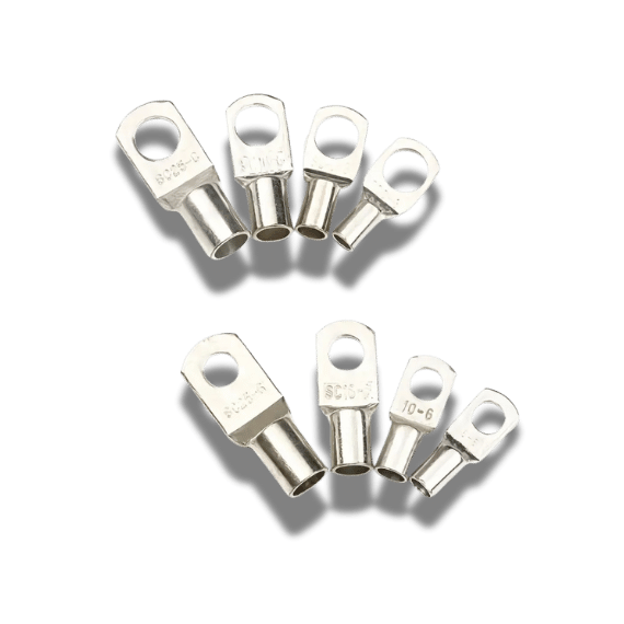 Tinned Copper Lugs Ring Crimp Terminals - 20pcs, SC16-8