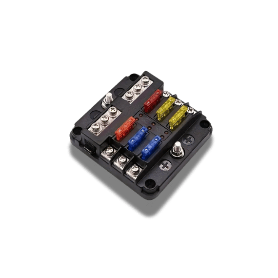 6-Way Car Boat Blade Fuse Box - LED Indicator, 12V 32V