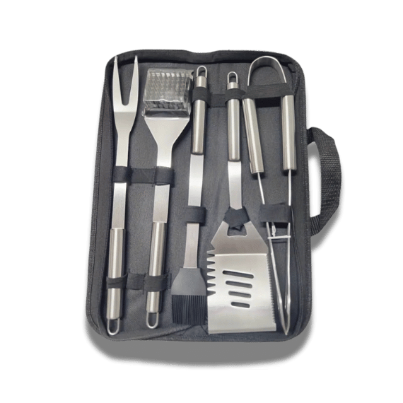Stainless Steel Barbecue Tool Set - 5 Piece BBQ Set