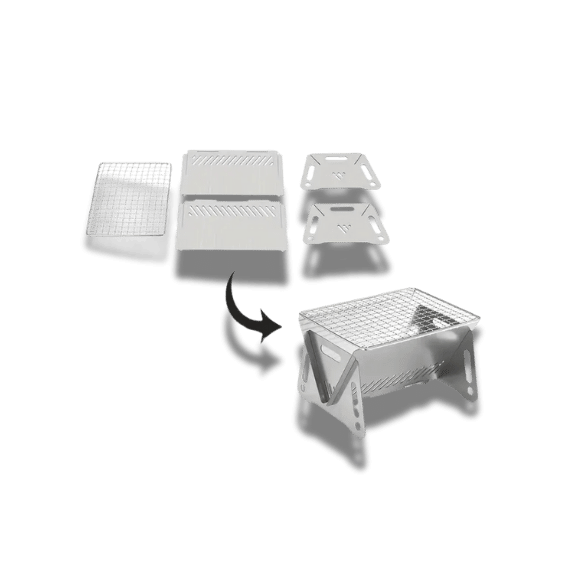 Portable Stainless Steel Camping bbq - Foldable,
