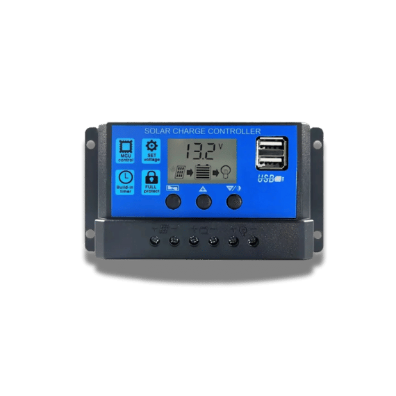 Solar Charge Controller - LCD, Dual USB, 12V/24V PWM - 80Amp