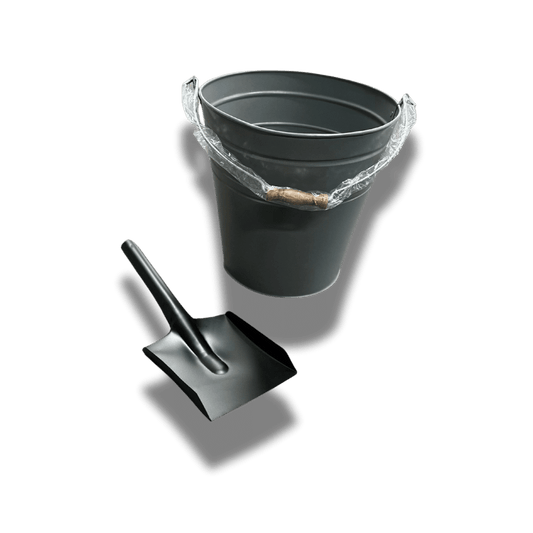 Ash/Coal Bucket  with Lid & Shovel