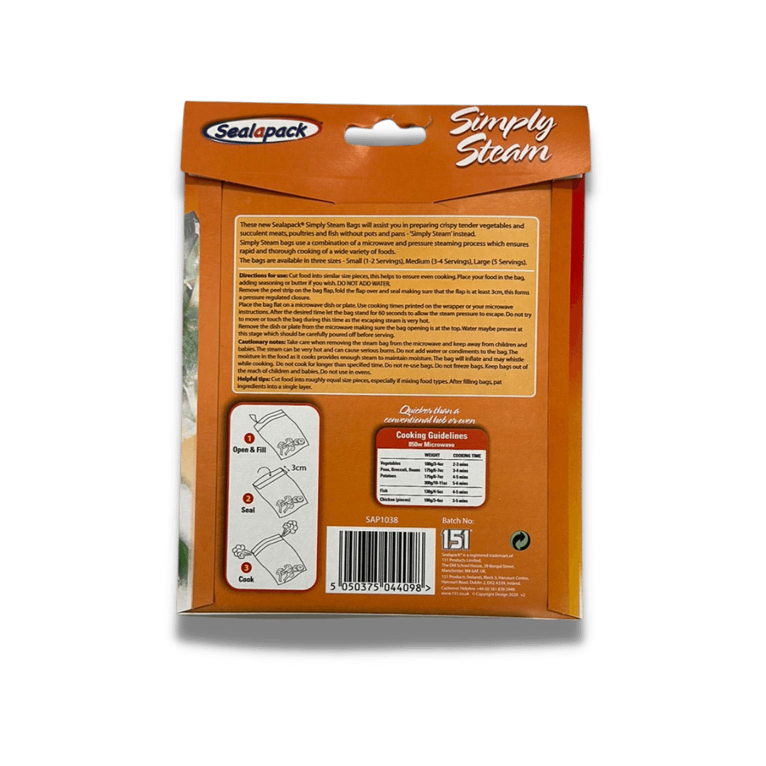 Sealapack Simply Steam Microwave Cook Bags