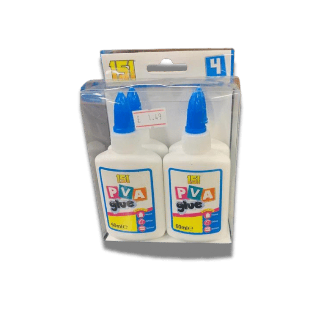 151 4 PVA Glue Bottles - 60ml