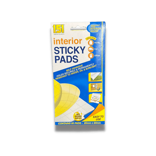 151 Interior Sticky Pads - 80 pack 20mm x 20mm