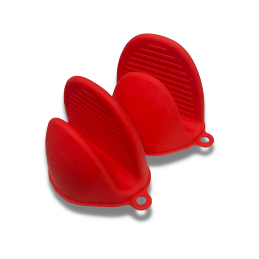 2 pcs Silicone Hand Oven Gloves - Red