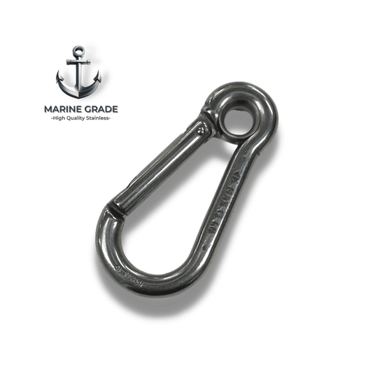 10mm Stainless Steel Carbine Hook with Eyelet