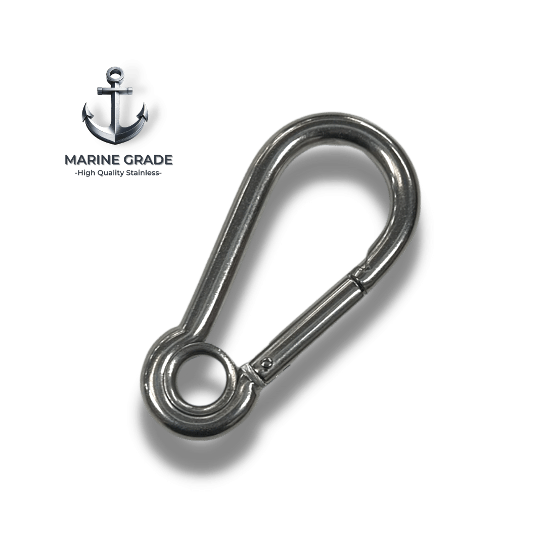 11mm Stainless Steel Carbine Hook with Eyelet