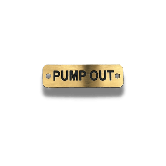 Pump Out - Nameplate Brass