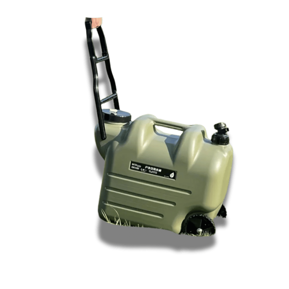 28L Portable  Water Container, With Tape, Handle & Wheels