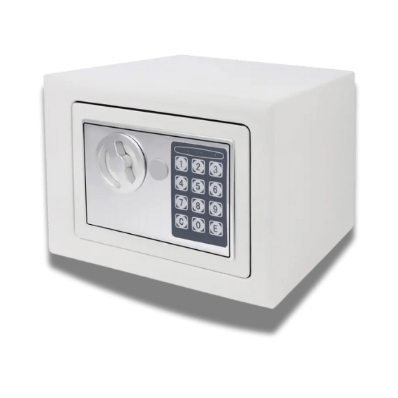 Battery/Key Operated Mini Safe - Grey or Stone