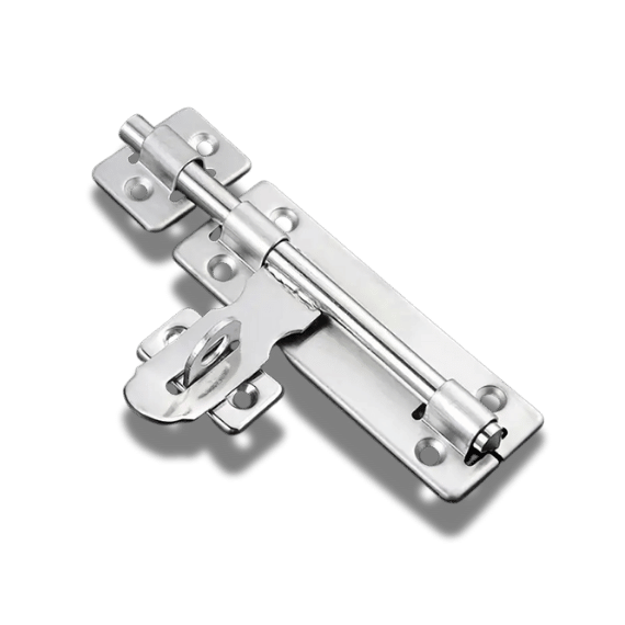 Stainless Steel Slide Bolt Latch - Padlock Hole, Heavy-Duty