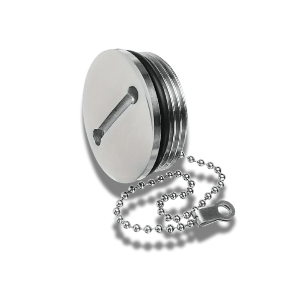 Marine Fuel Filler Neck - 50mm, Stainless Steel