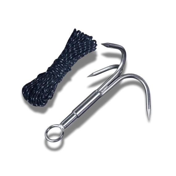 Stainless Steel Grappling Hook with 20M Nylon Rope