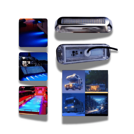 LED Marine Lights - Stainless Steel, White