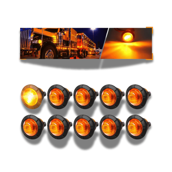 Mini Round LED Light Flush Mount - Amber (1pcs)