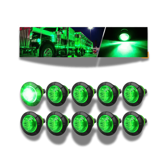 Mini Round LED Light Flush Mount - Green (1pcs)