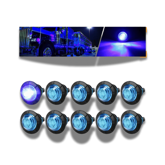 Mini Round LED Light Flush Mount - Blue (1pcs)