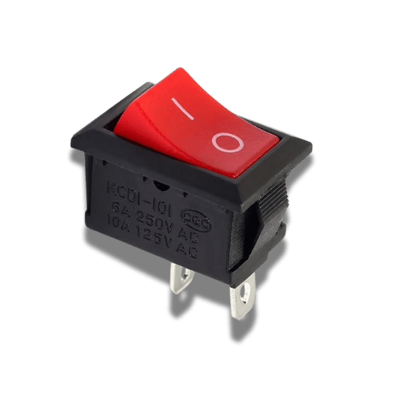 Red Rocker Switch - 6A
