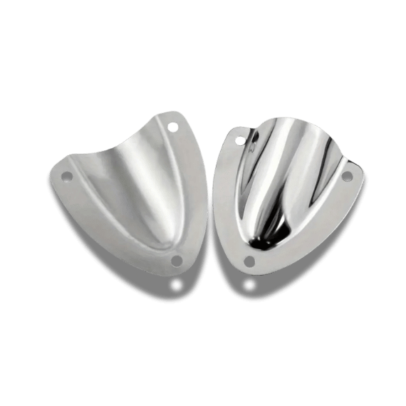 Stainless Steel Clamshell Vent Covers - Boat Accessories (2pcs)