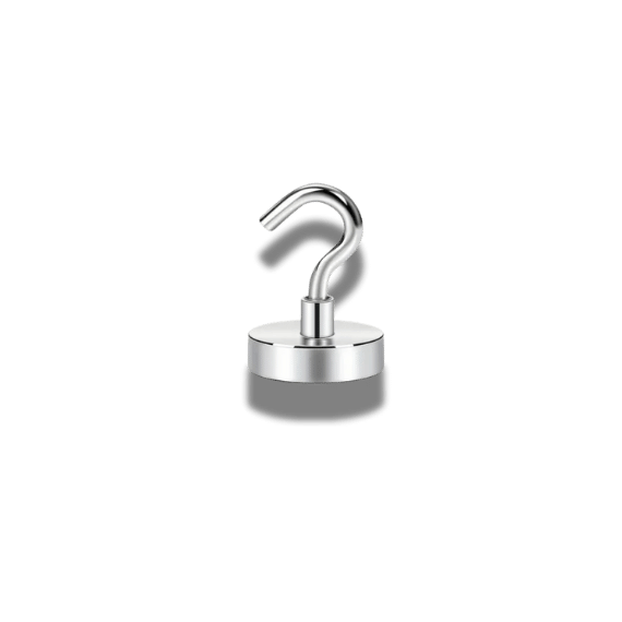 Magnetic Hooks - 4pcs, 20.41KG, Silver