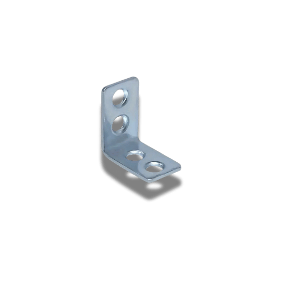 Heavy-Duty L-Shaped Corner Brackets - 12pcs, White Zinc