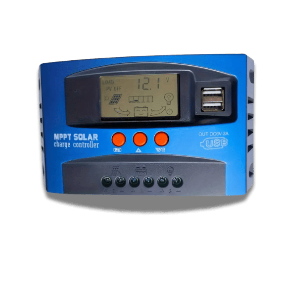 MPPT Solar Charge Controller - 12V/24V, LCD, USB