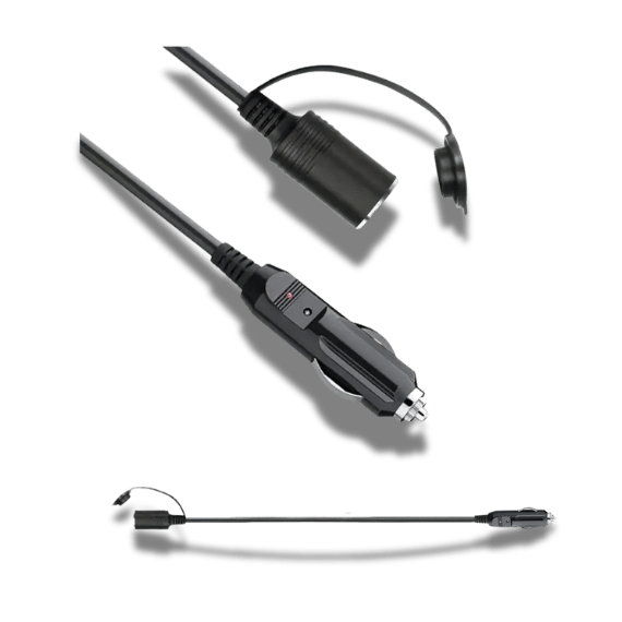 Car Plug Extension Cord - 12V/24V, 15A Fuse
