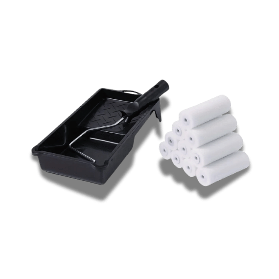 4 inch Foam Paint Roller Set Black