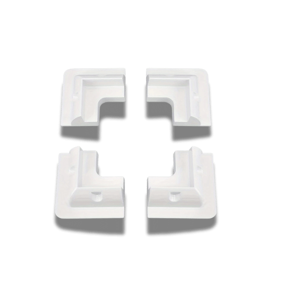 4Pcs Corner Bracket Solar Mount: Drill-Free Roof Mount For Rv & Boat (White)
