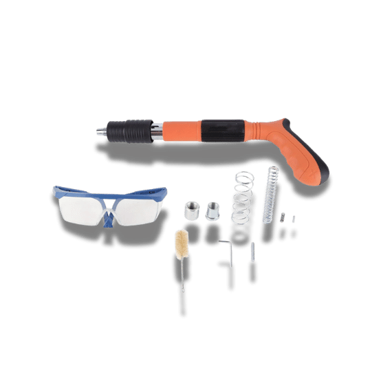 Manual Air Nail Rivet Gun: 4-Speed Power Tool ( 50 Nails Set)