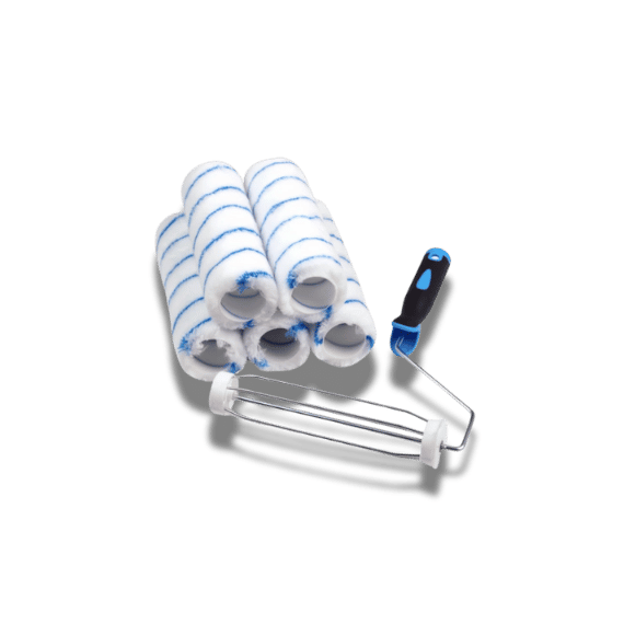 9-Inch Paint Roller Kit: 6Pcs With Handle & Covers For Diy Painting