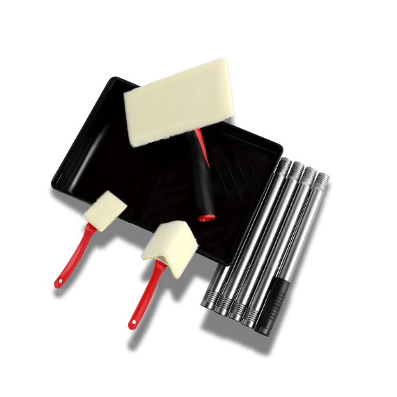 7-Inch Paint Pad Kit: Extension Rods & Tray For Walls, Ceilings & Corners