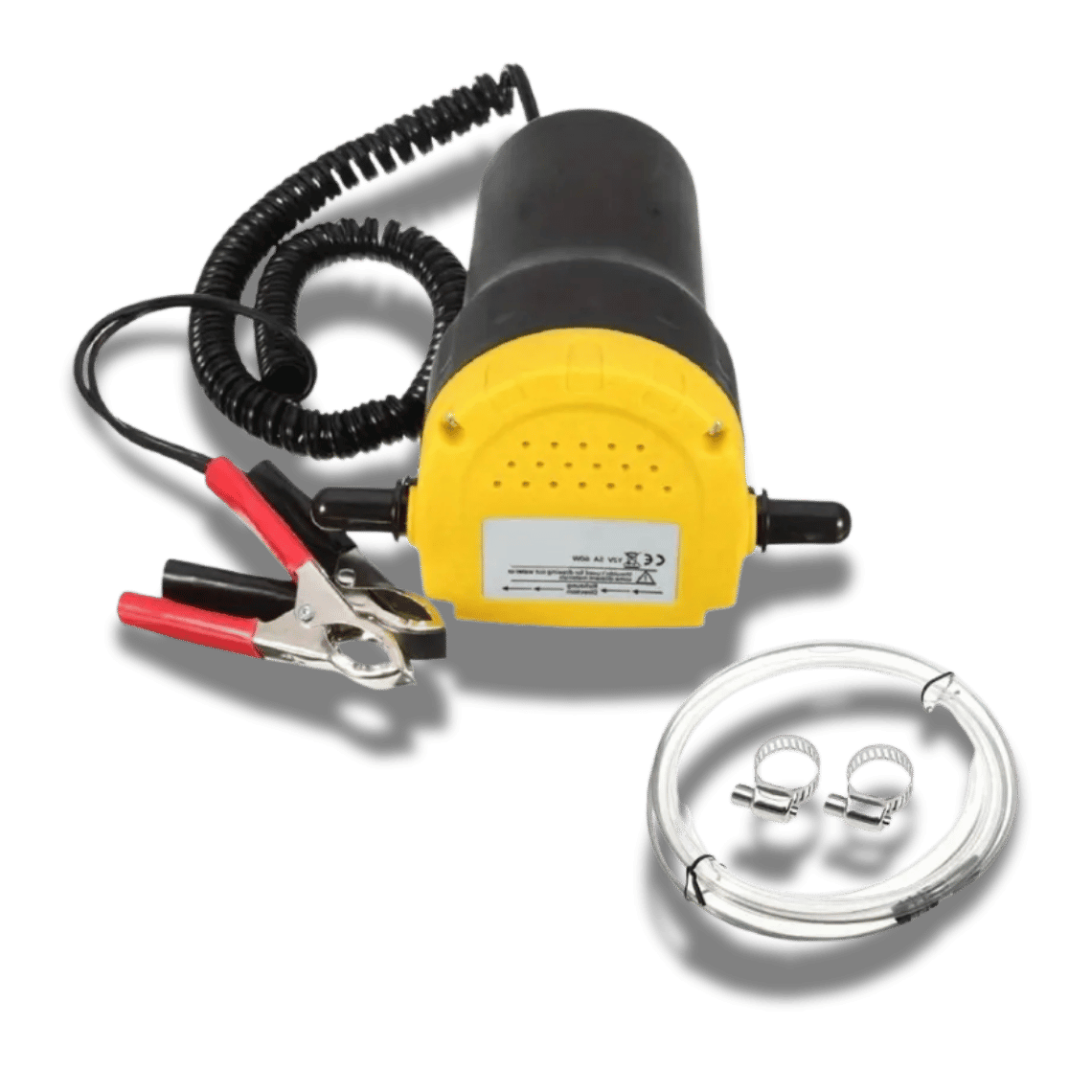 12V Fuel Transfer Pump Kit 60 W- Diesel & Engine Fluid Extractor Universal Fit, Includes Tubes & Clamps