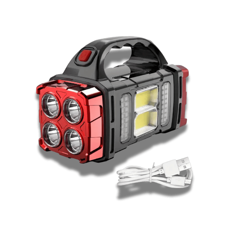 Led Solar Rechargeable Flashlight: Portable Light